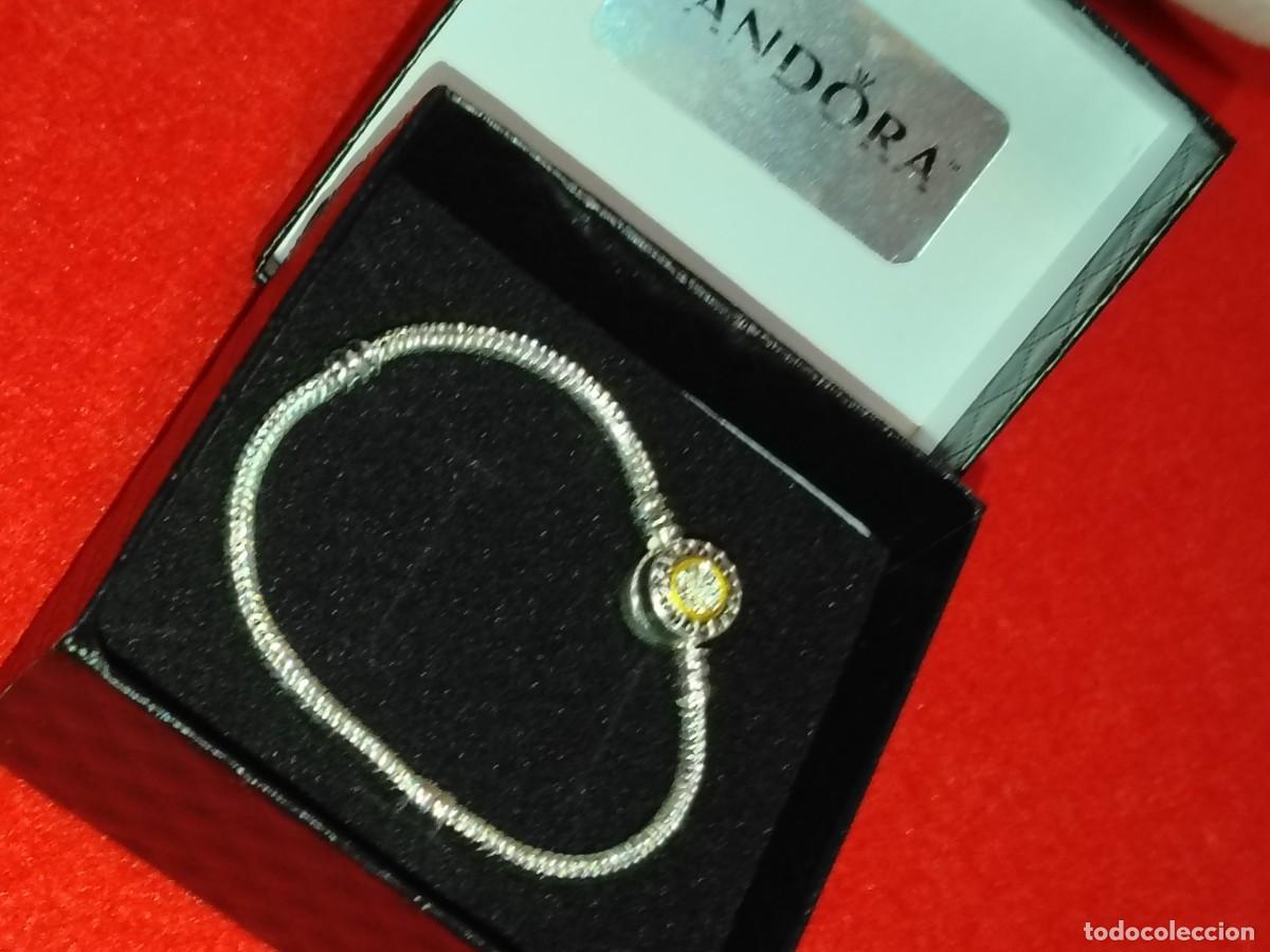 Joyeria: PULSERA PANDORA SACADA DE CAT&Aacute;LOGO CIERRE CON CIRCONITA CHAPADA EN PLATA (17 cm)