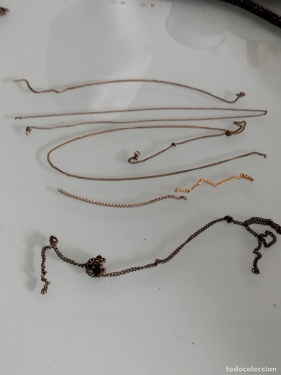 Joyeria: Lote de cadenas de eslabones. Colgante. A restaurar. 5 piezas.