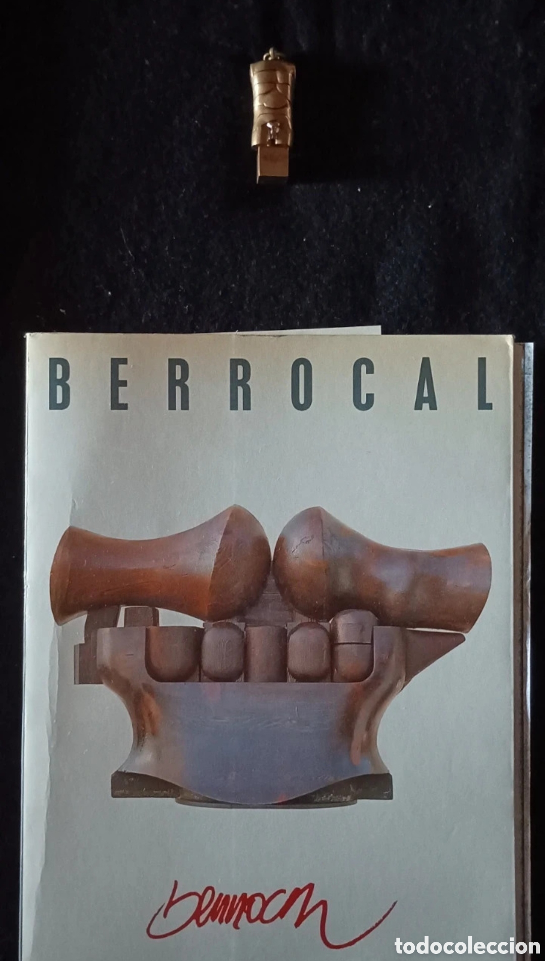 Joyeria: Escultura-joya colgante Micro David-off(Opus 120)y libro Antolog&iacute;a 1955-1984. Miguel Ortiz Berrocal.