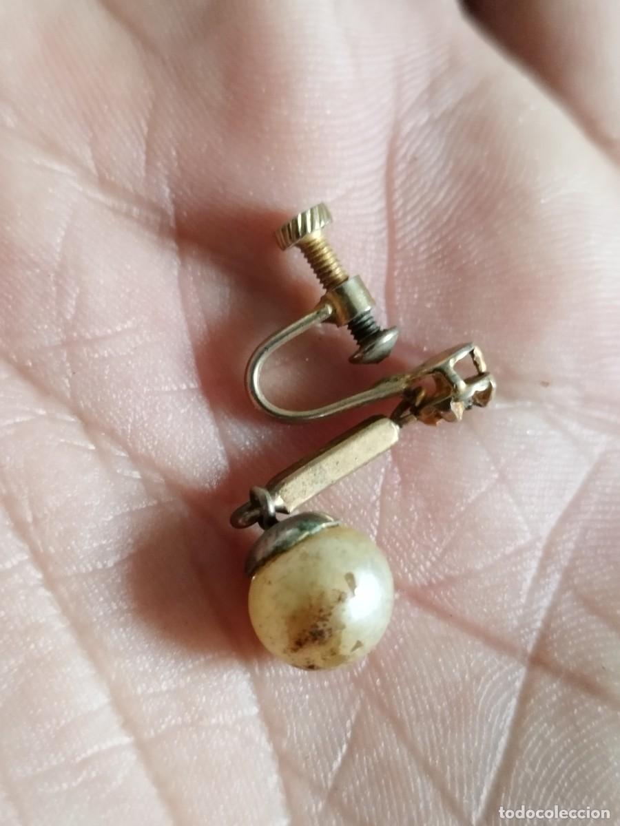 Joyeria: Antiguo pendiente tipo con tipo perla a identificar. - Foto 4
