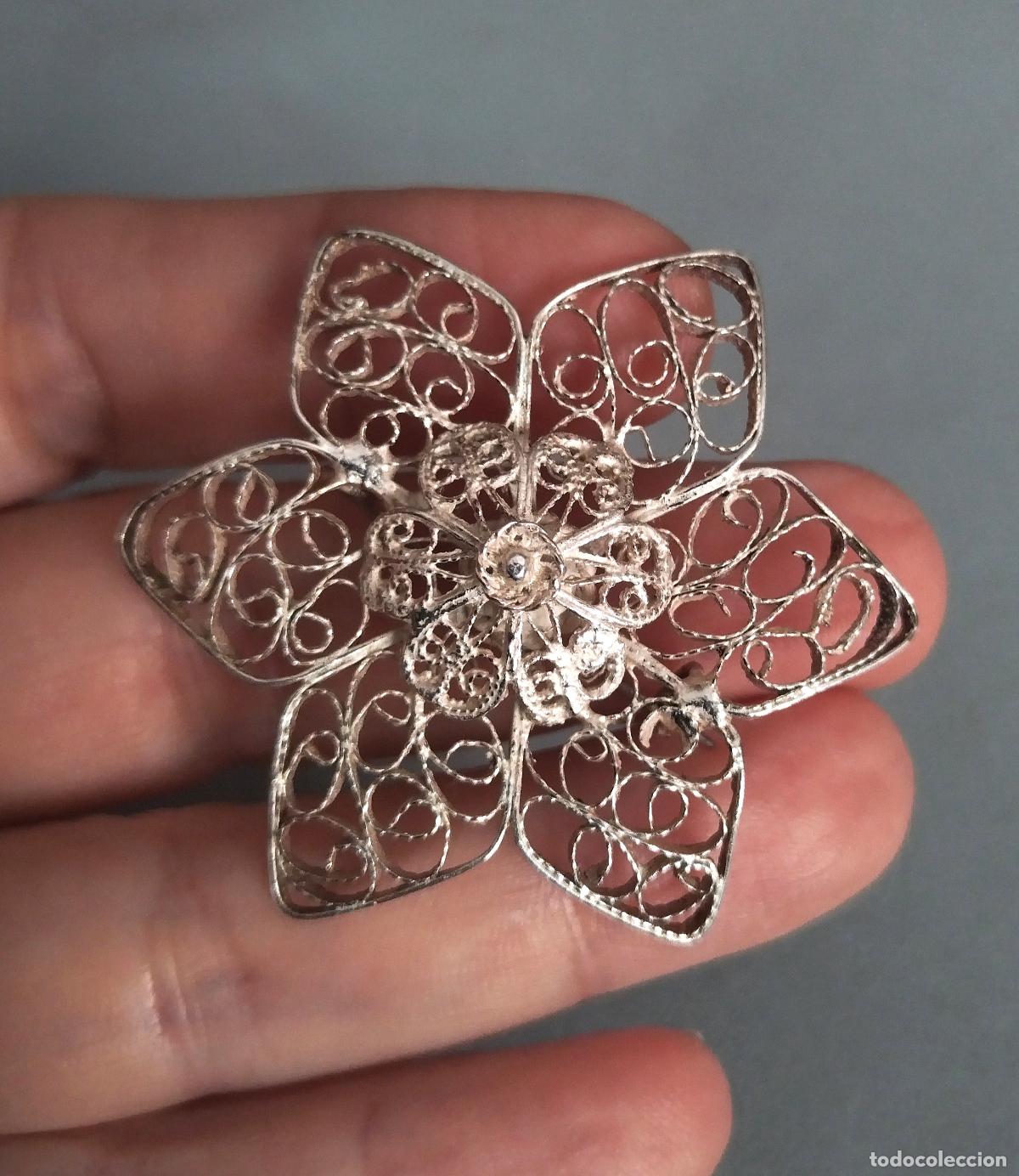Joyeria: Bonito broche de plata de ley, filigrana. - Foto 1