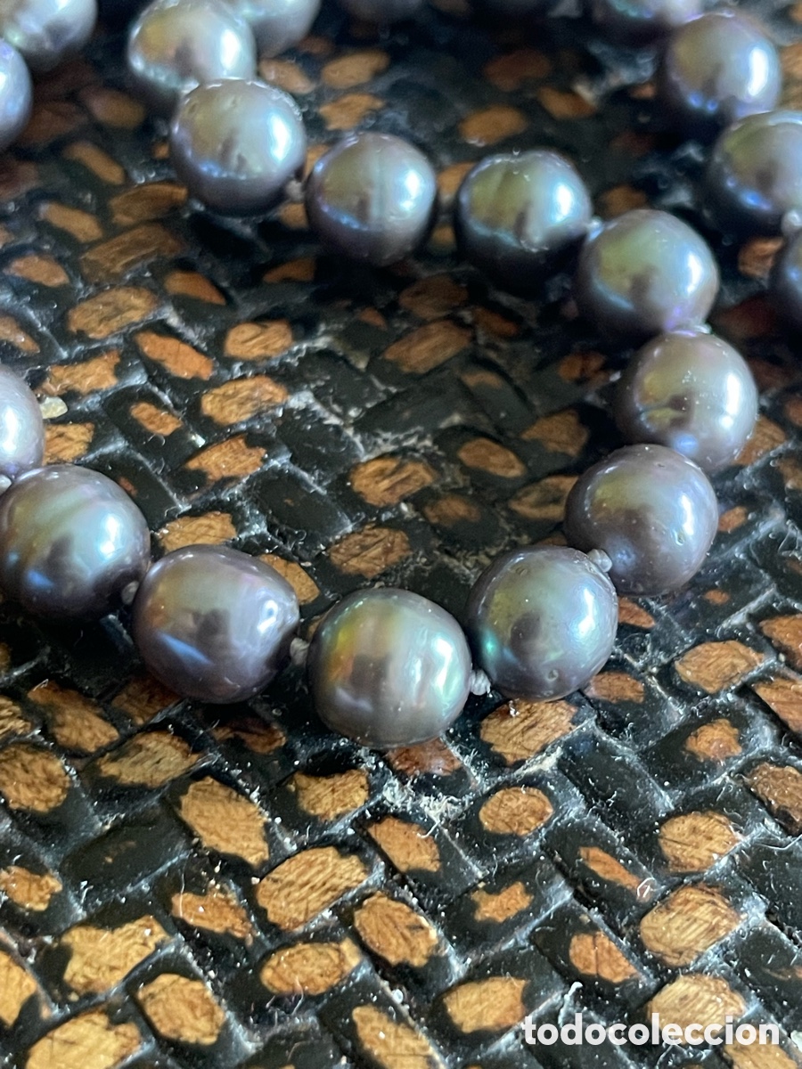 Joyeria: Hilo de perlas negras sin cierre - Foto 2