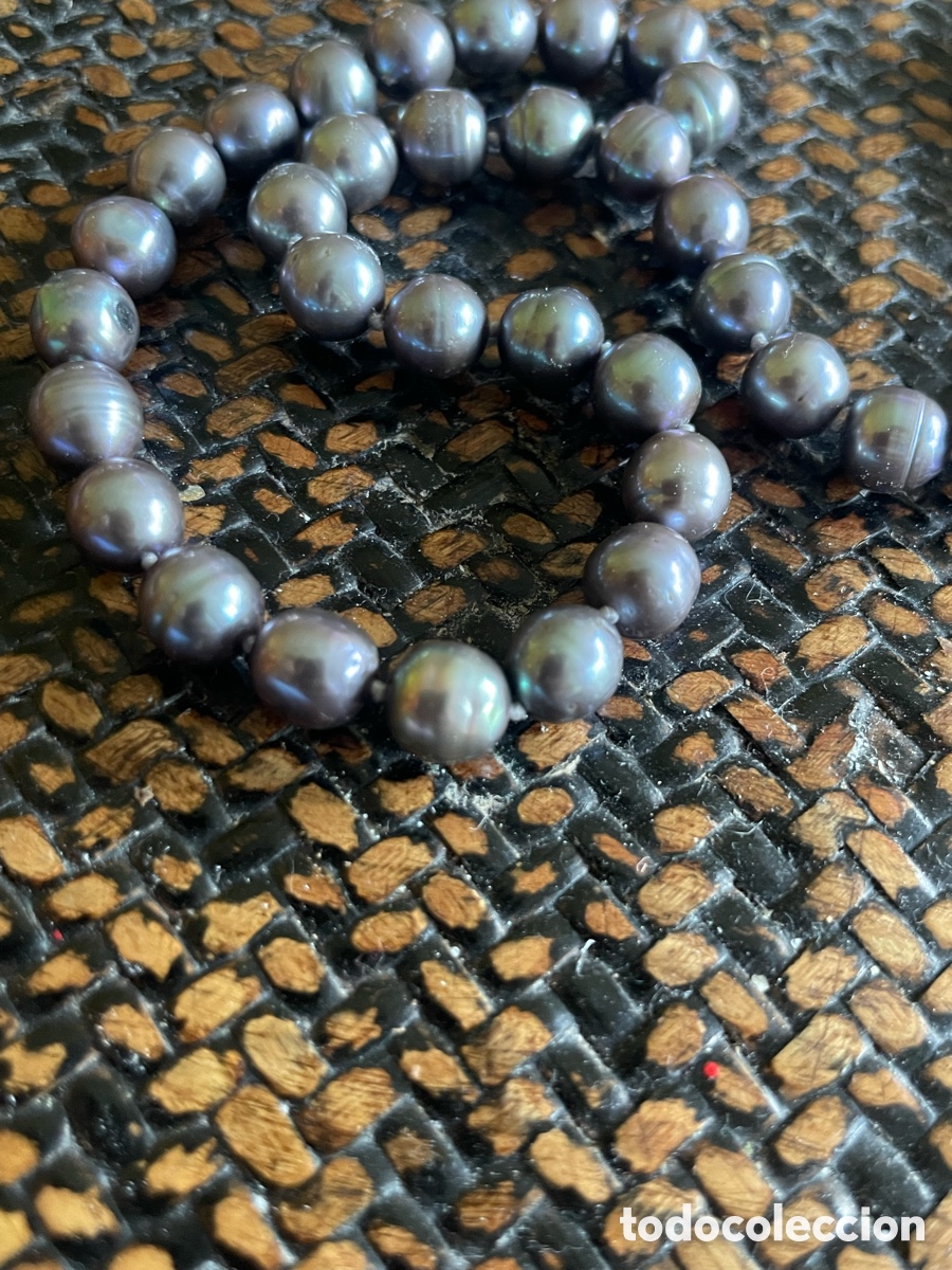 Joyeria: Hilo de perlas negras sin cierre - Foto 3