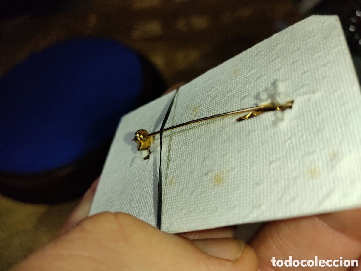 Joyeria: Broche ramo de flores dorado con perlas. - Foto 5