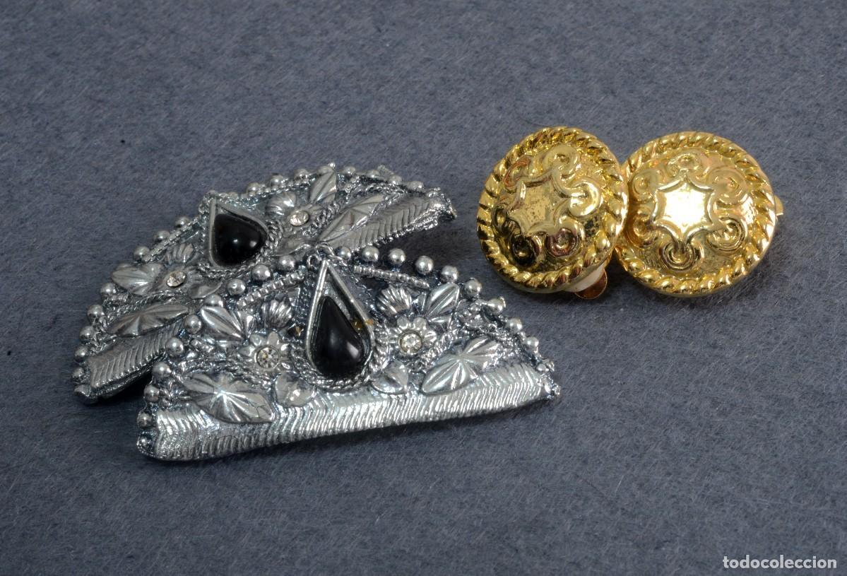 Joyeria: PAR DE PENDIENTES VINTAGE, CIERRE DE PINZA, EXC+