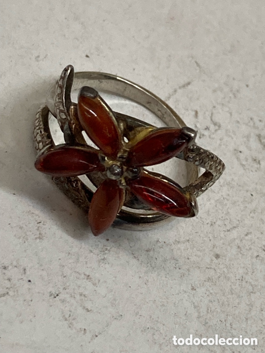 Joyeria: Anillo de plata Ambar S472