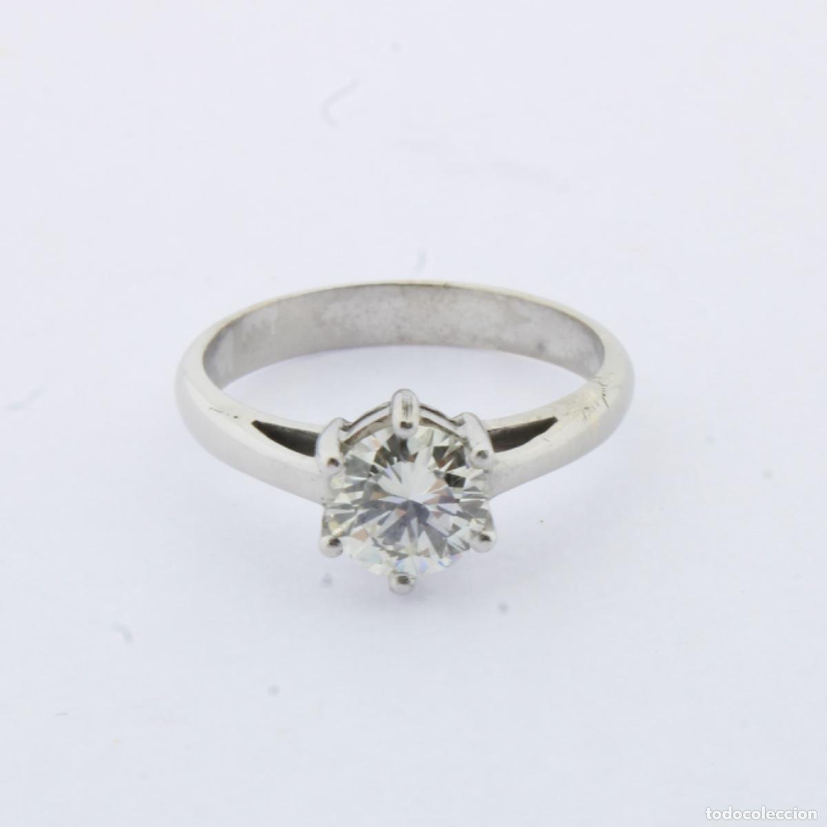 Joyeria: Solitario oro blanco con brillante