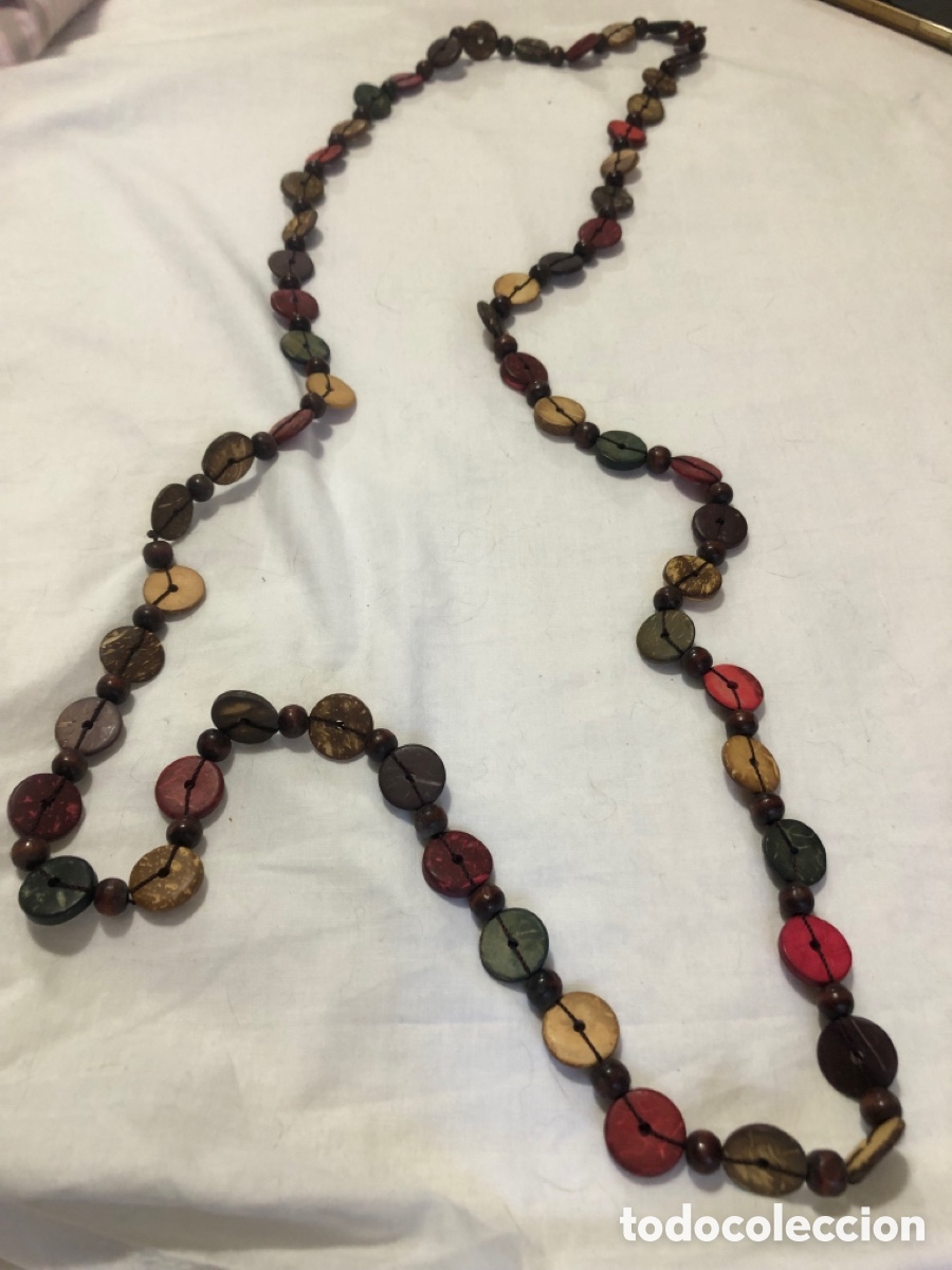 Joyeria: Collares largos hechos de carcasas de coco vintage - Foto 3
