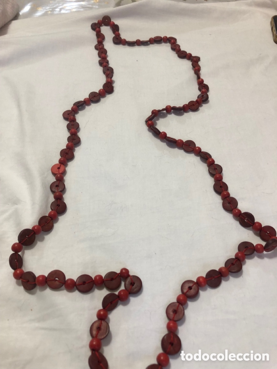 Joyeria: Collares largos hechos de carcasas de coco vintage - Foto 5