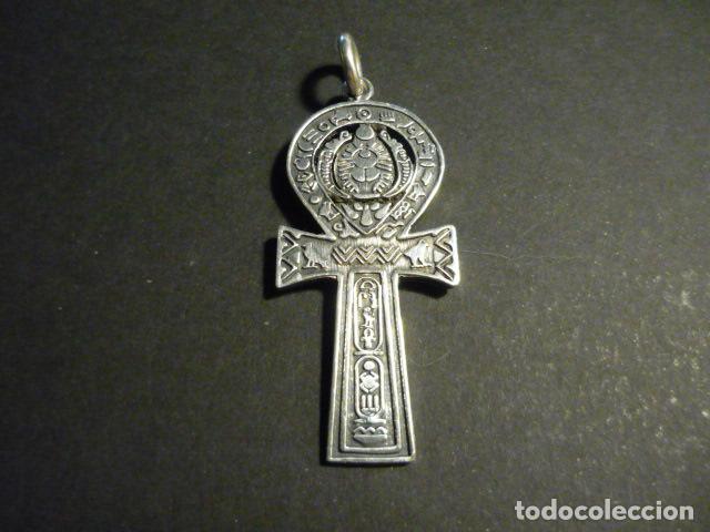 Joyeria: COLGANTE CRUZ EGIPCIA EN PLATA 5,5 X 2,3 CM