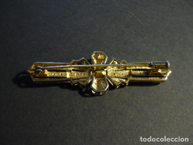 Joyeria: ANTIGUO BROCHE CON PIEDRAS 6,5 X 2 CM - Foto 2