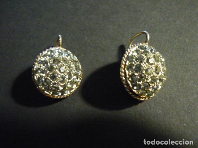 Joyeria: ANTIGUOS PENDIENTES EN PLATA Y PIEDRAS 1,5 CM