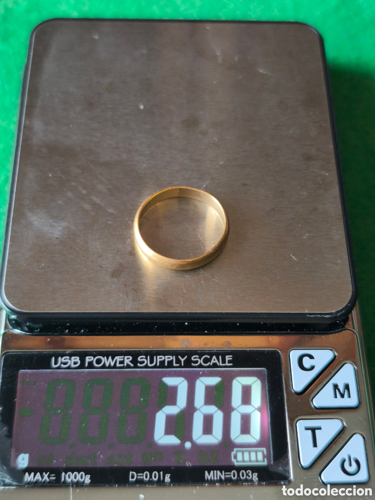 Joyeria: Alianza oro anillo 18 kilates 2.67 gr medidas en fotos