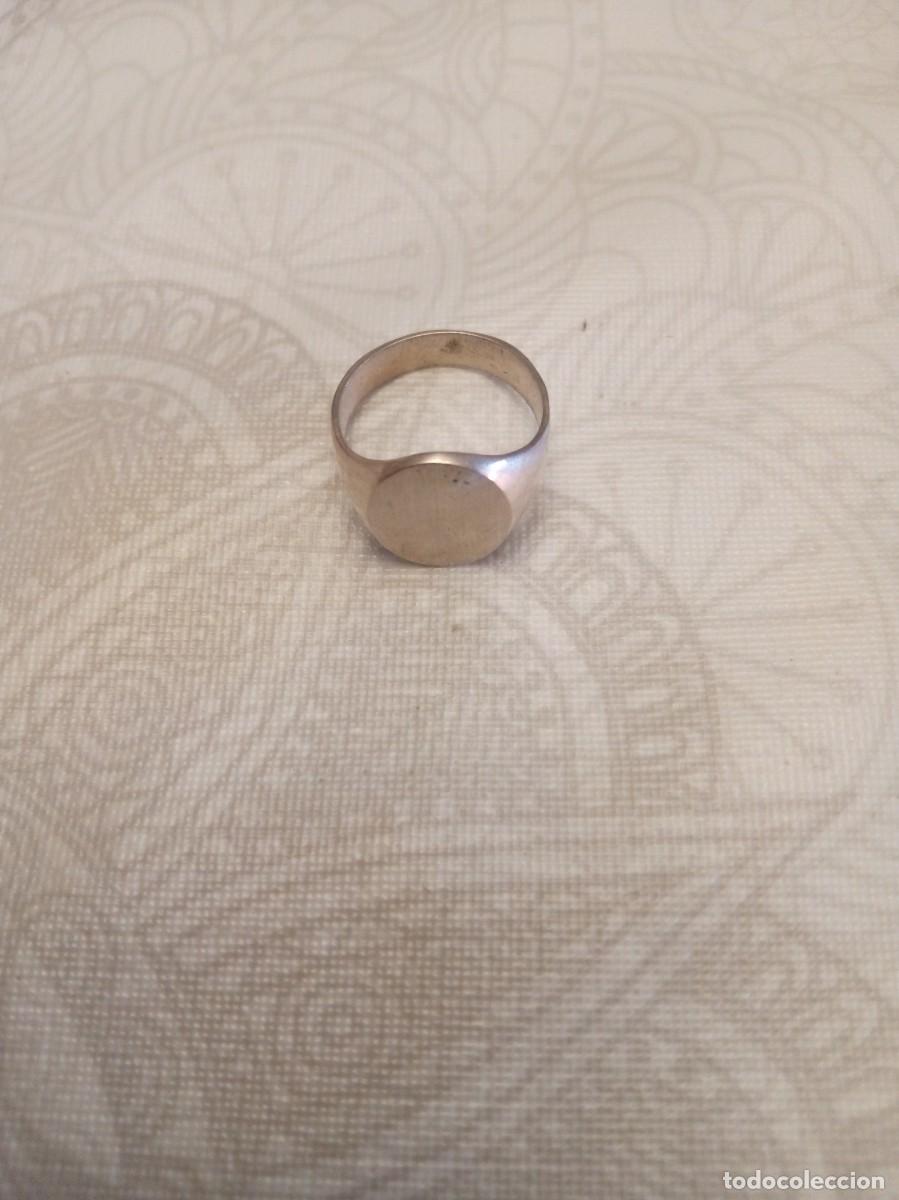 Joyeria: Anillo tipo sello de plata.
