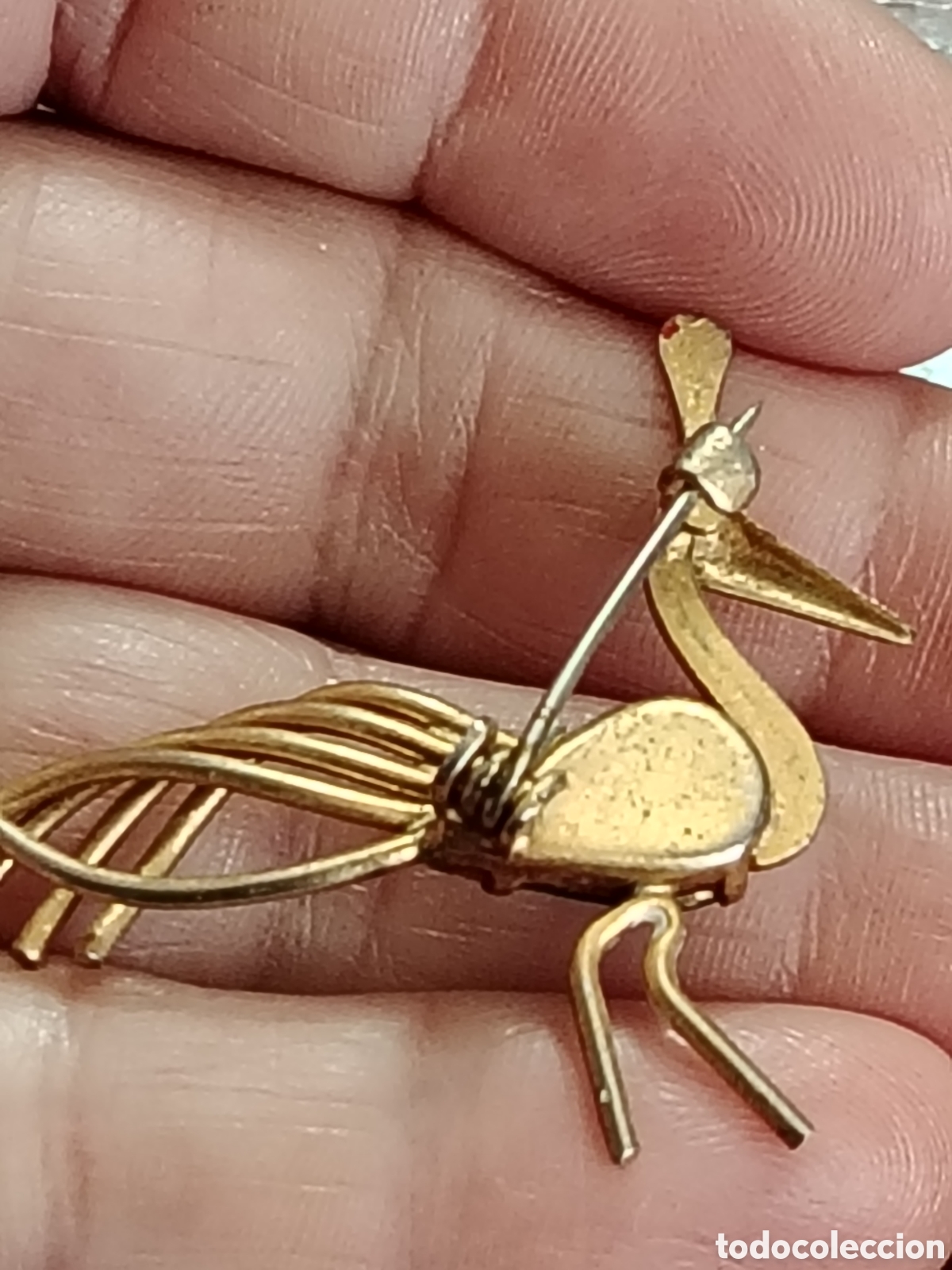 Joyeria: Antiguo broche de bisuteria de p&aacute;jaro - Foto 2