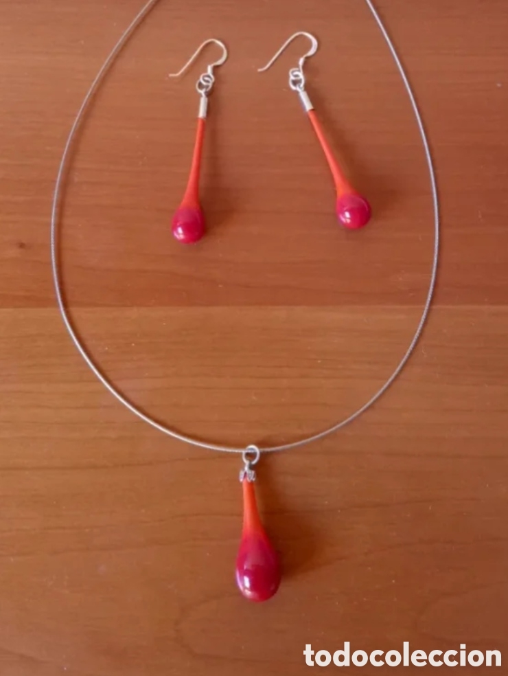 Joyeria: Conjunto collar y pendientes gota - Foto 1