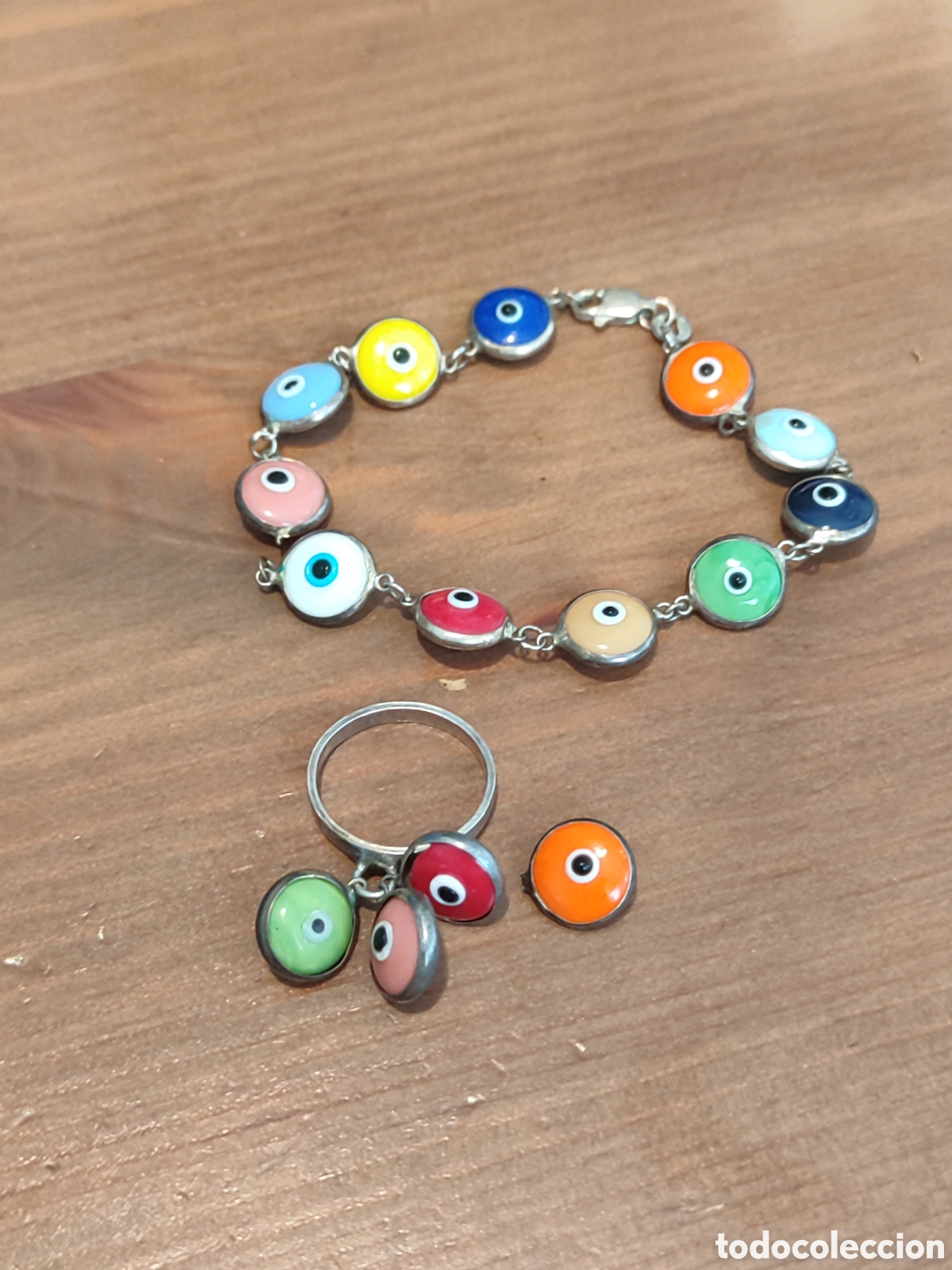 Joyeria: Pulsera y anillo ojos turcos Turqu&iacute;a en plata 925 para reparar