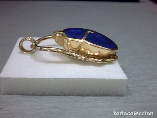 Joyeria: escarabajo en oro 18 kts y lapislazuli - Foto 2