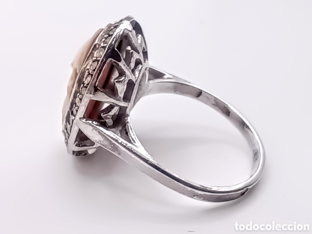 Joyeria: Camafeo anillo de la Virgen en Plata y Marcassitas - Foto 4