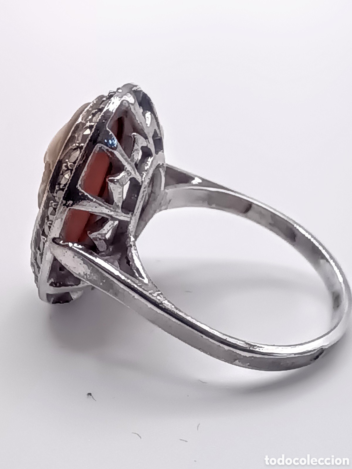 Joyeria: Camafeo anillo de la Virgen en Plata y Marcassitas - Foto 5