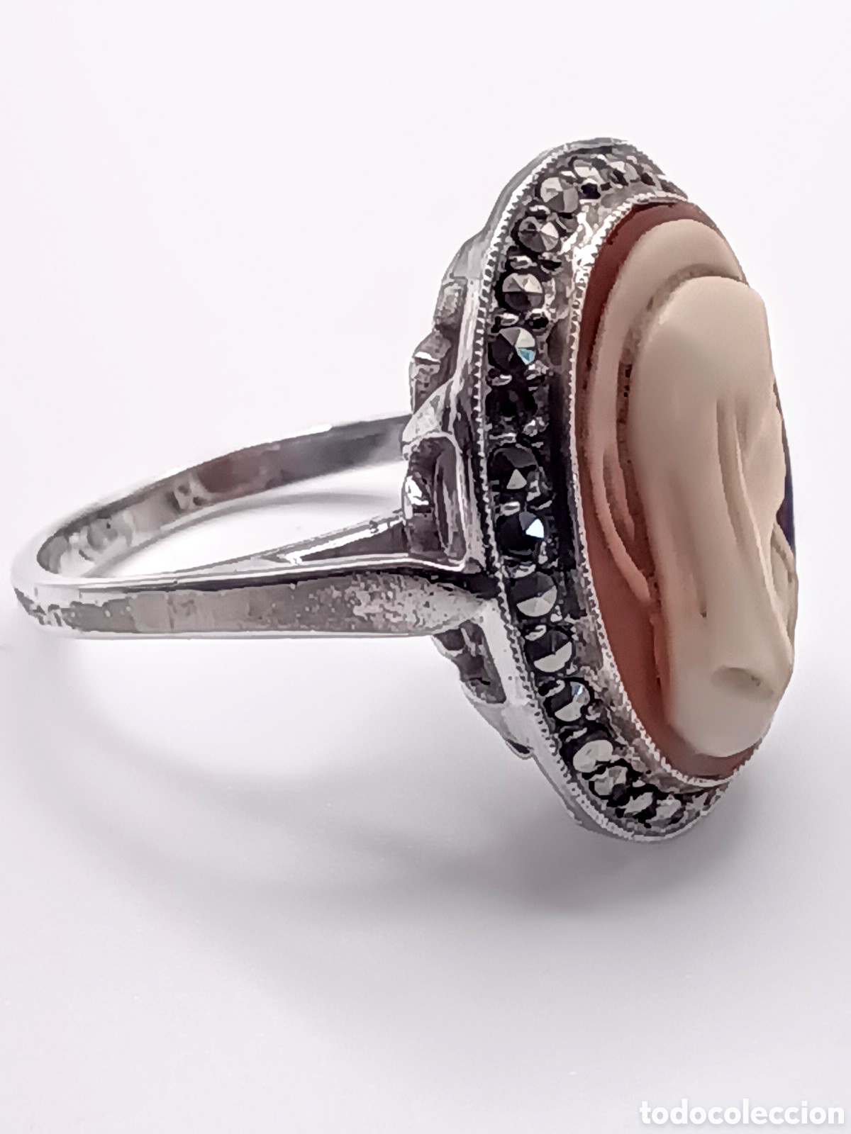 Joyeria: Camafeo anillo de la Virgen en Plata y Marcassitas - Foto 6