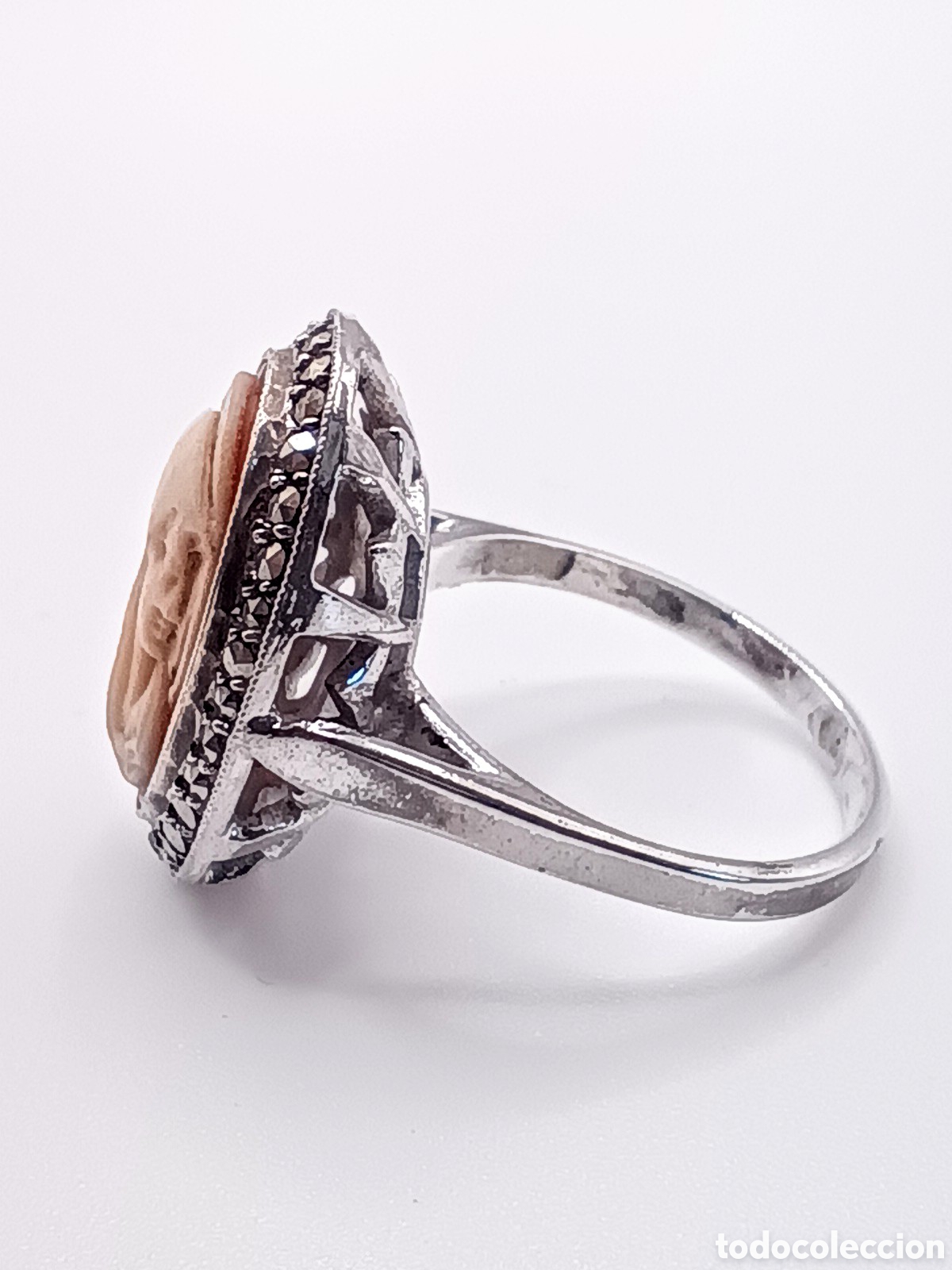 Joyeria: Camafeo anillo de la Virgen en Plata y Marcassitas - Foto 8