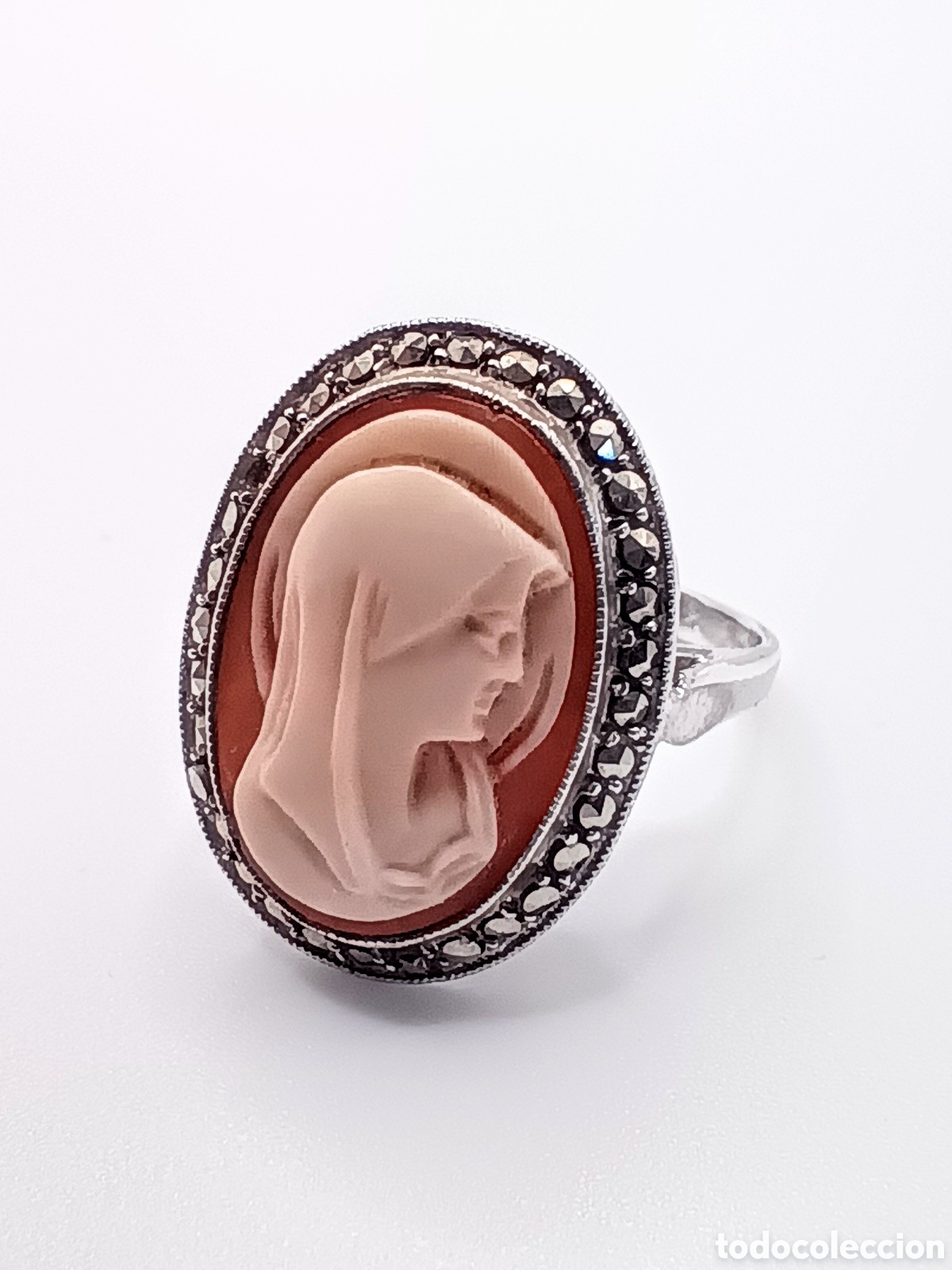 Joyeria: Camafeo anillo de la Virgen en Plata y Marcassitas - Foto 11