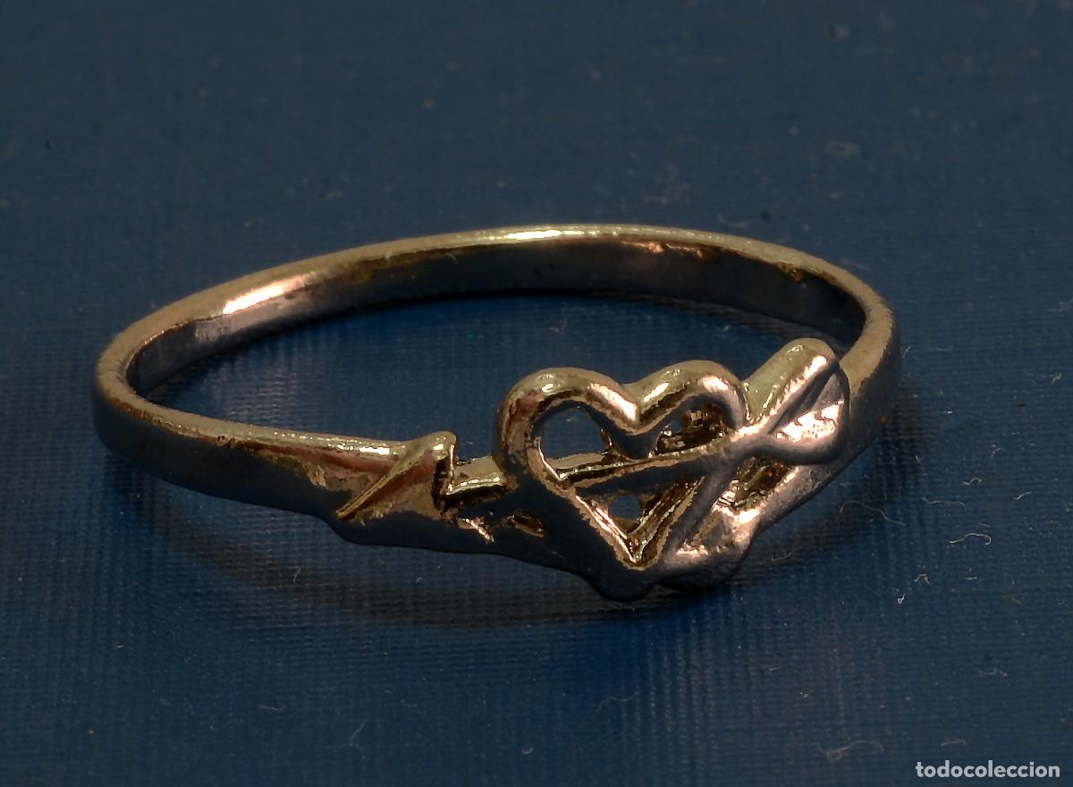Joyeria: Anillo vintage, coraz&oacute;n y flecha - Foto 1