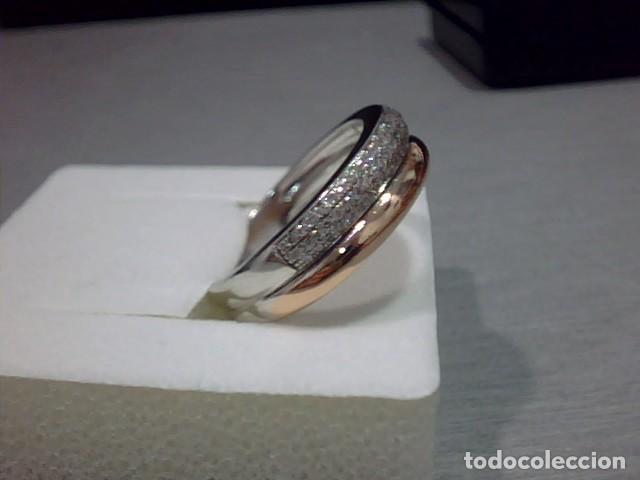 Joyeria: anillo bicolor 18 kts y diamantes - Foto 2