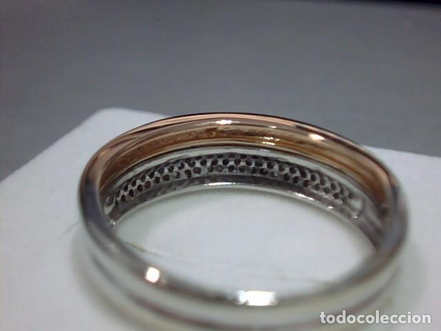 Joyeria: anillo bicolor 18 kts y diamantes - Foto 4