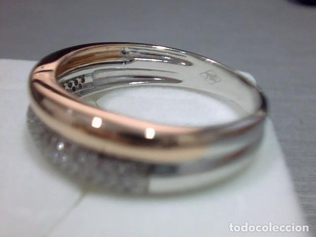 Joyeria: anillo bicolor 18 kts y diamantes - Foto 5