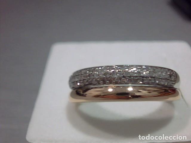 Joyeria: anillo bicolor 18 kts y diamantes - Foto 7