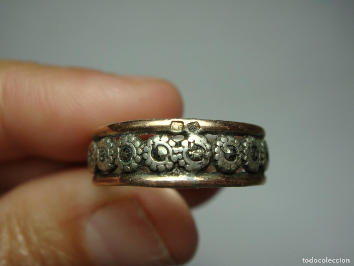 Joyeria: Anillo Calado de Plata y Oro con Marquesitas &middot; ca. 1920&ndash;1940 - Foto 4
