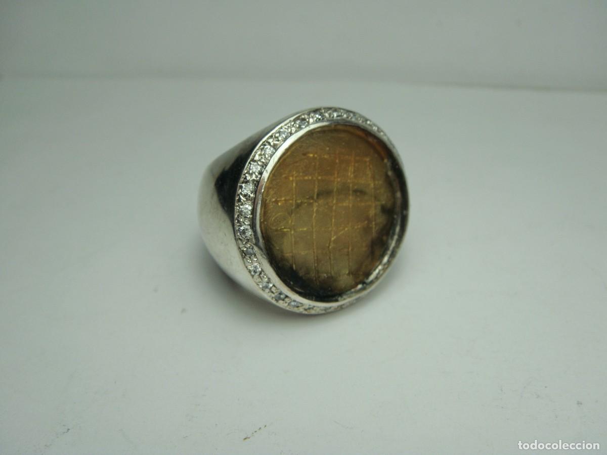 Joyeria: Anillo de Plata con Engaste Circular y Circonitas - Foto 2