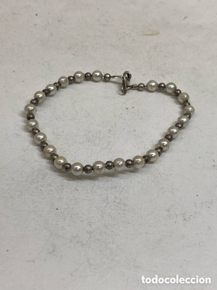 Joyeria: Pulsera de plata y perlas /Pul378 - Foto 1
