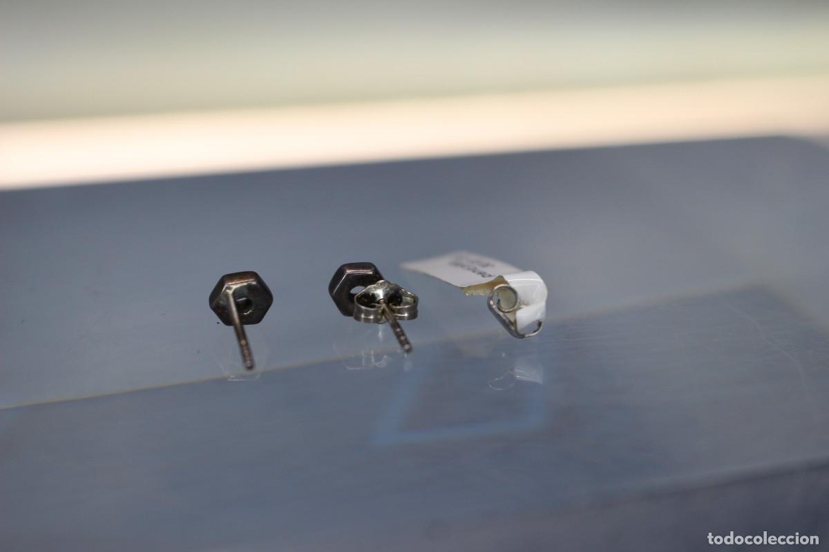 Joyeria: Pendientes bot&oacute;n oreja plata de ley: Peque&ntilde;as tuercas. - Foto 3