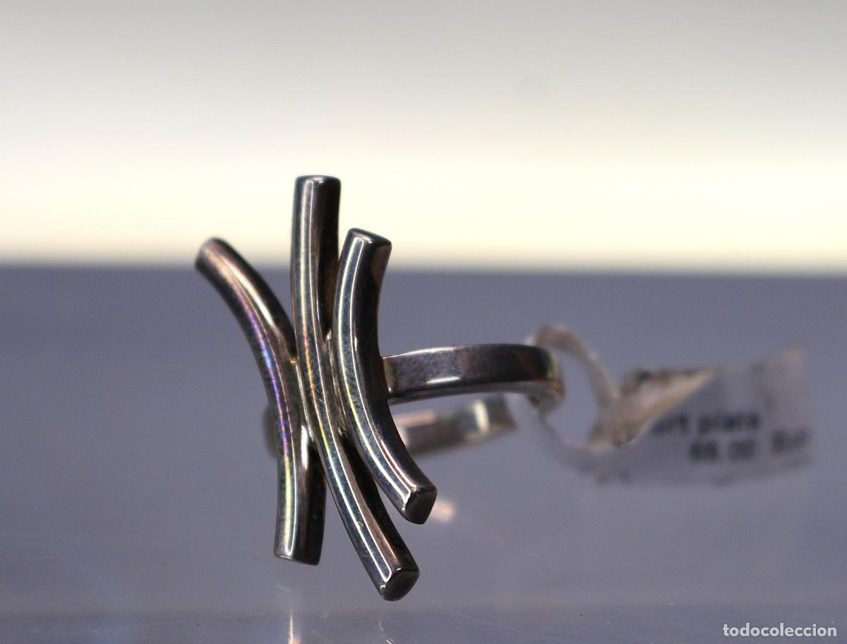 Joyeria: 2. Anillo plata de ley. Bayanihan. Dise&ntilde;o geom&eacute;trico.