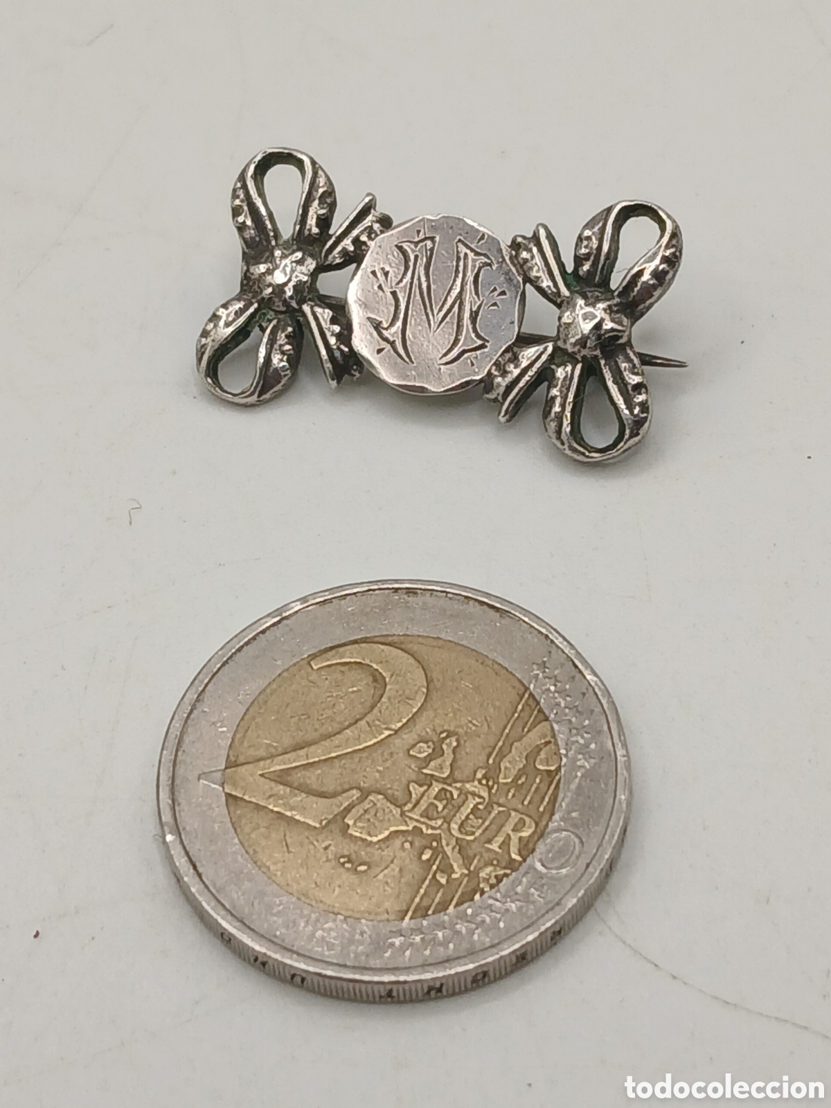 Joyeria: Antiguo broche Imperio plata 925mls - Foto 2