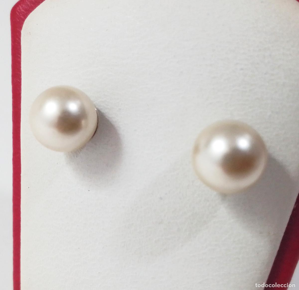 Joyeria: Pendientes de plata de ley con perlas sint&eacute;ticas