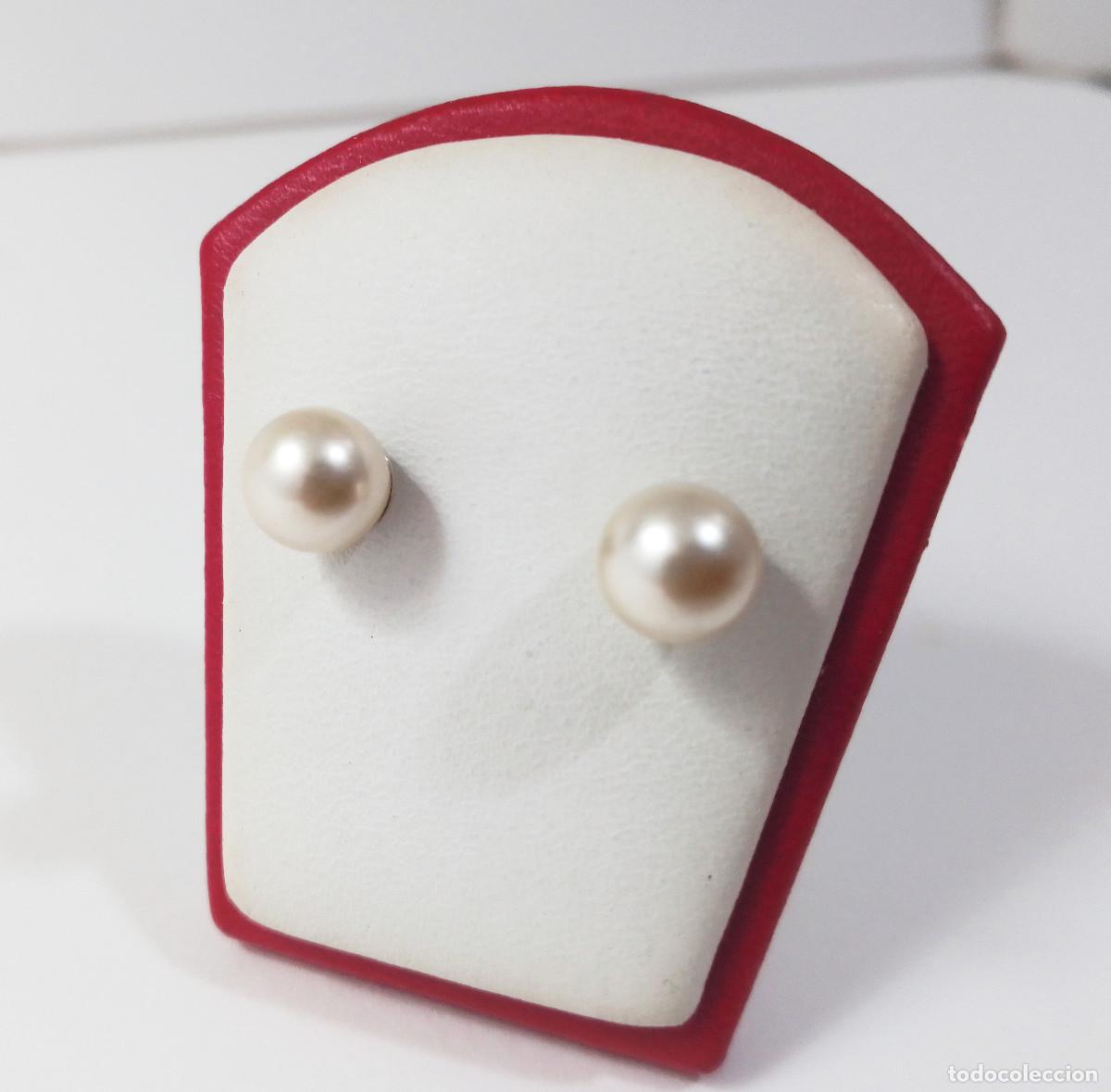 Joyeria: Pendientes de plata de ley con perlas sint&eacute;ticas - Foto 2