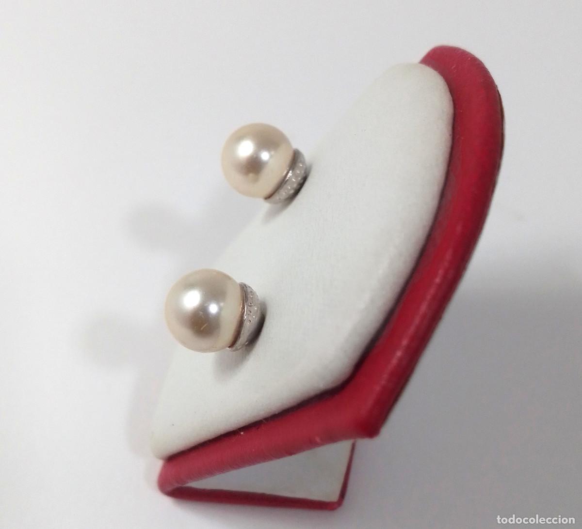 Joyeria: Pendientes de plata de ley con perlas sint&eacute;ticas - Foto 3