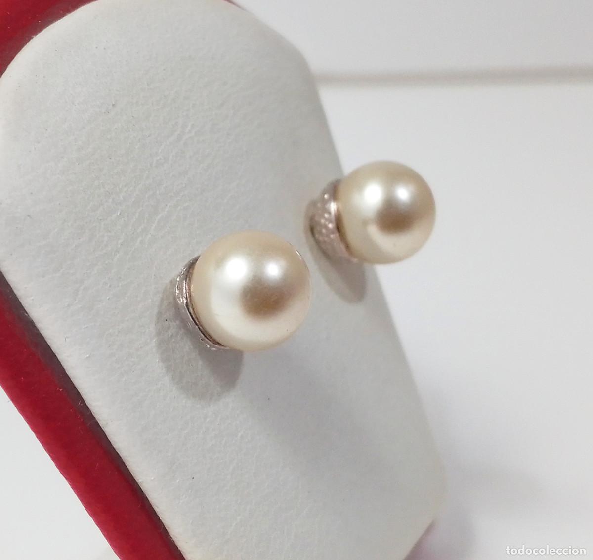 Joyeria: Pendientes de plata de ley con perlas sint&eacute;ticas - Foto 4