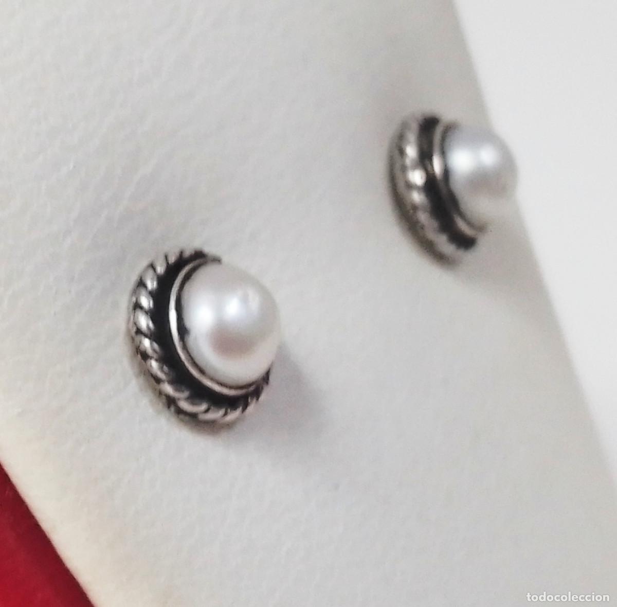 Joyeria: Pendientes de plata de ley con perlas sint&eacute;ticas - Foto 4