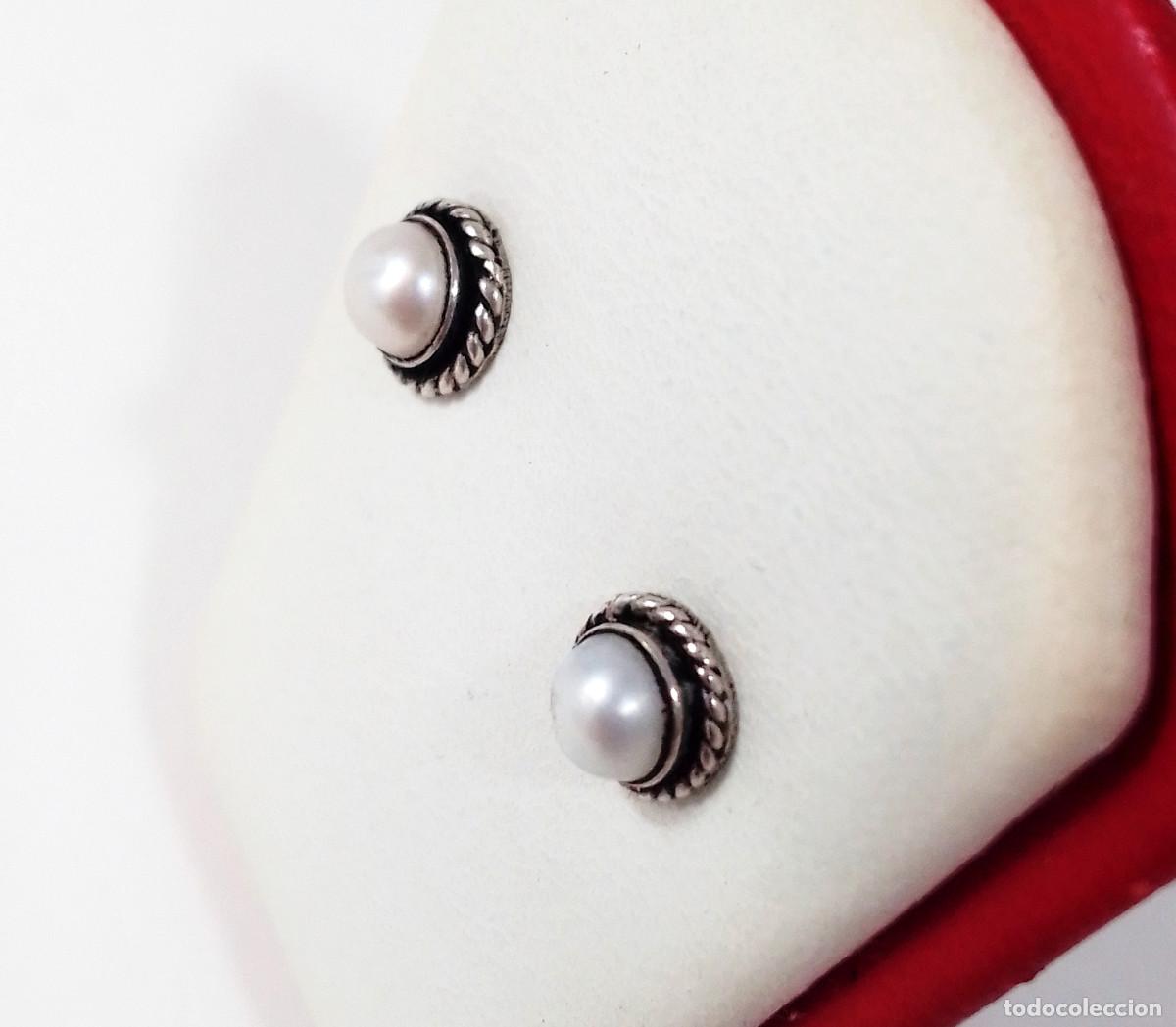 Joyeria: Pendientes de plata de ley con perlas sint&eacute;ticas - Foto 5