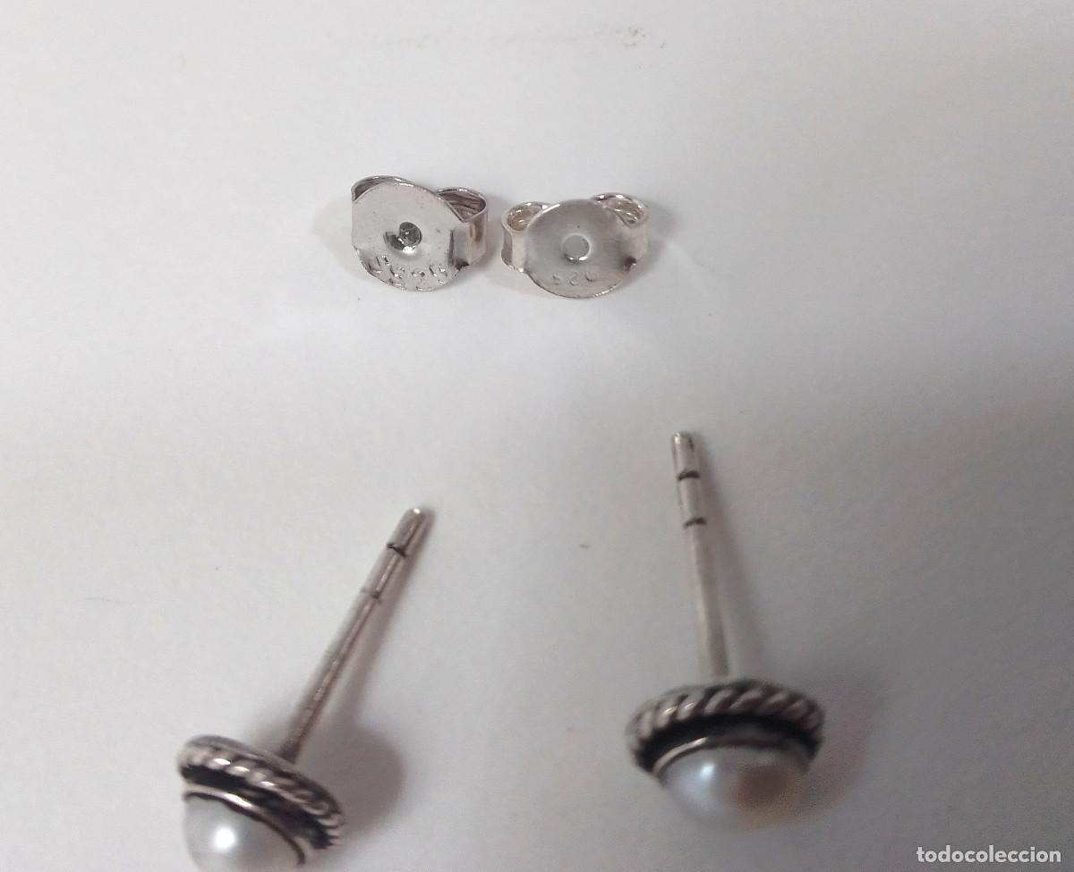 Joyeria: Pendientes de plata de ley con perlas sint&eacute;ticas - Foto 6