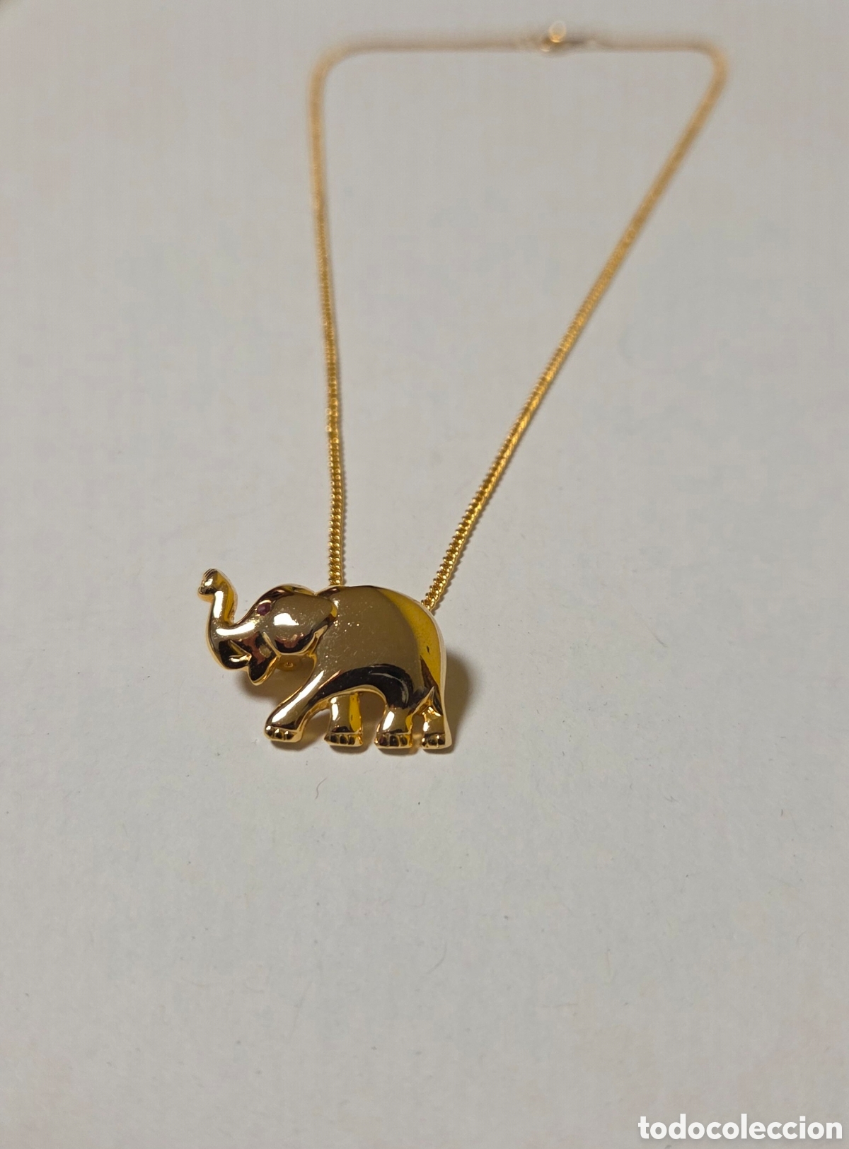 Joyeria: Collar Elefante de la Suerte Vintage A&ntilde;os 80