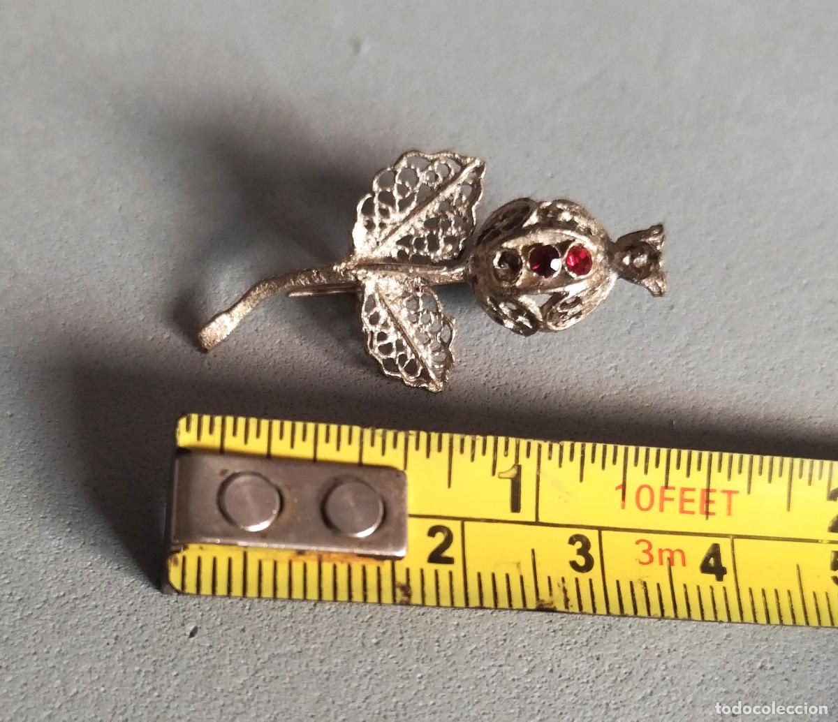 Joyeria: Antiguo broche plata de ley, granada. - Foto 3