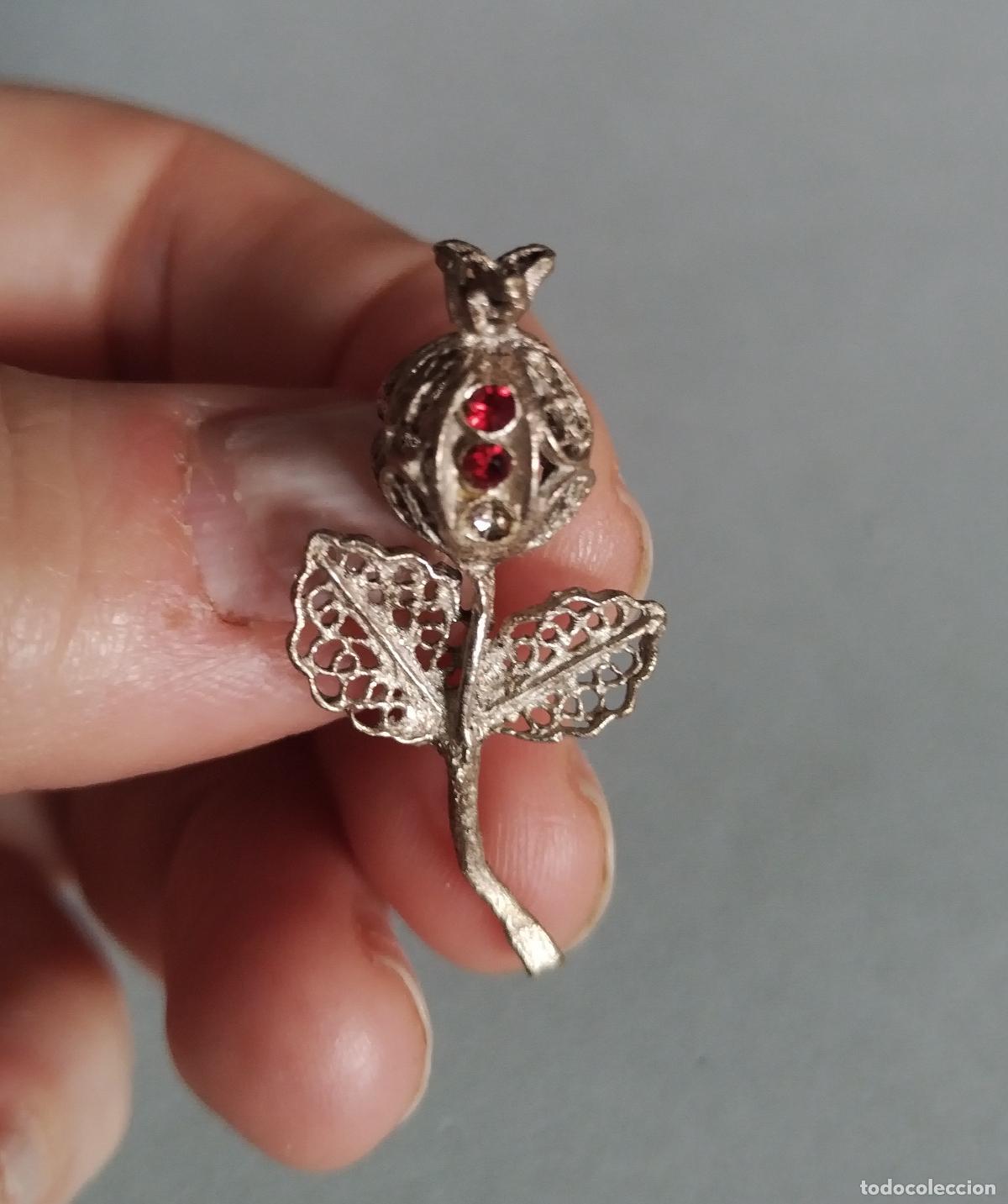 Joyeria: Antiguo broche plata de ley, granada. - Foto 4
