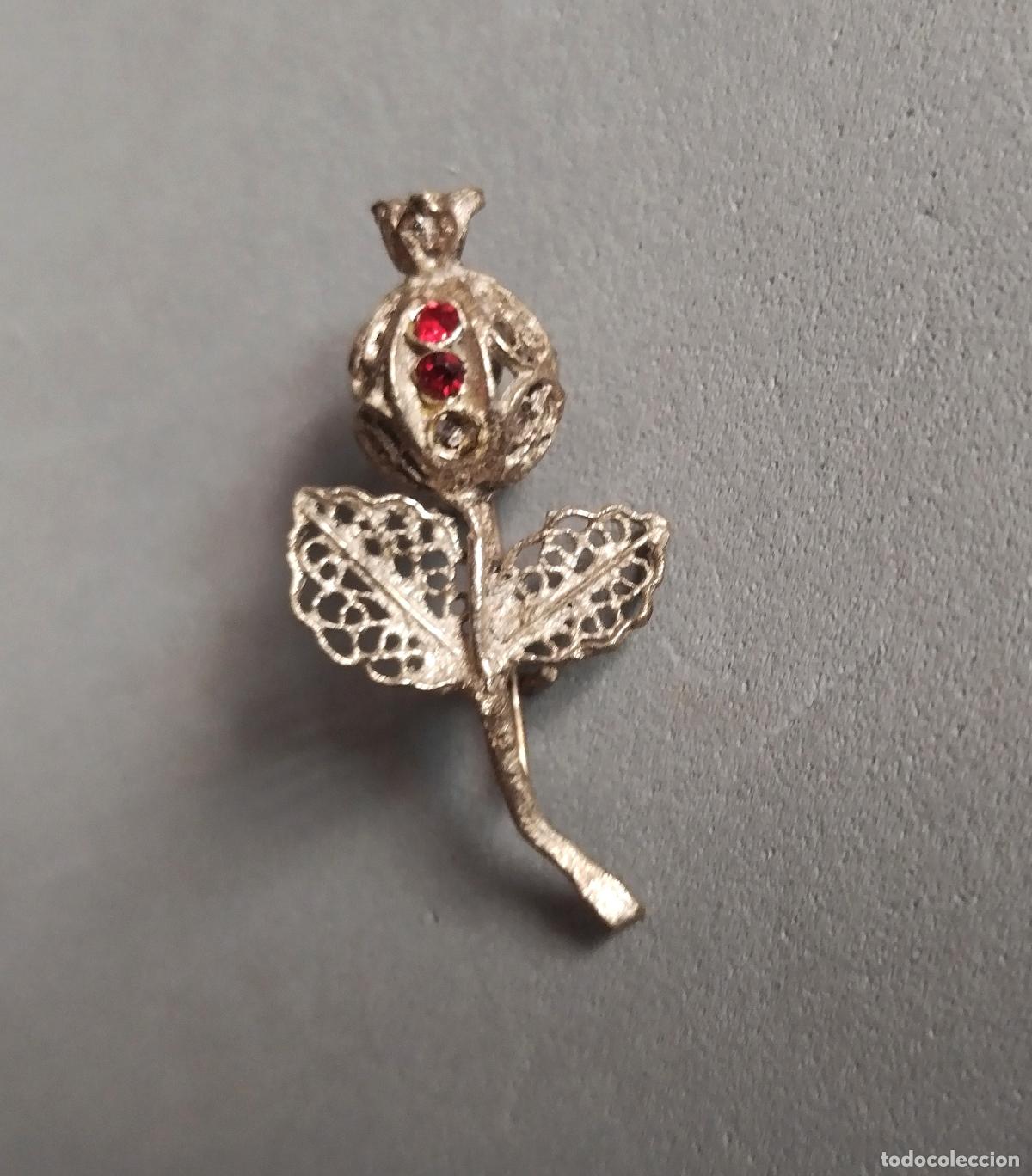 Joyeria: Antiguo broche plata de ley, granada. - Foto 1