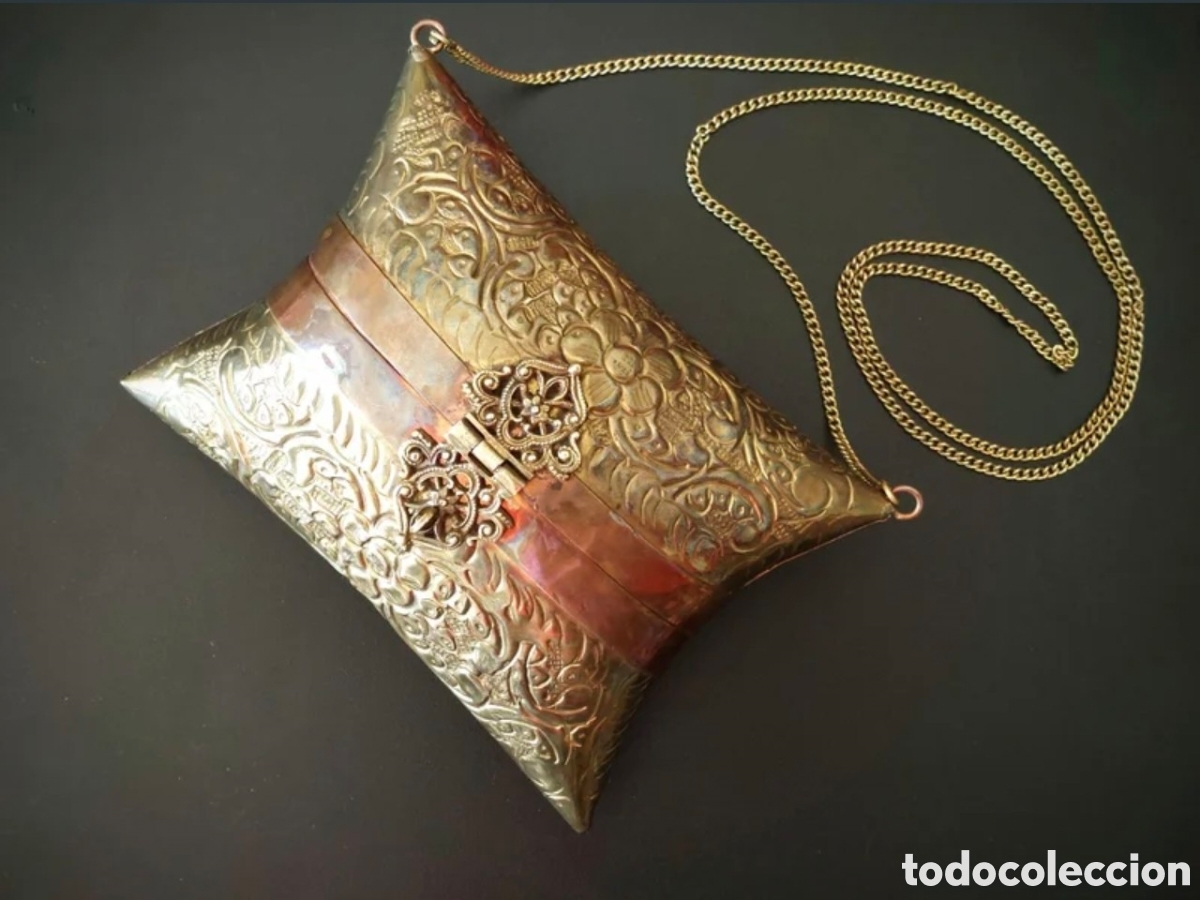 Joyeria: Antiguo bolso joya bronce y cobre - Foto 1